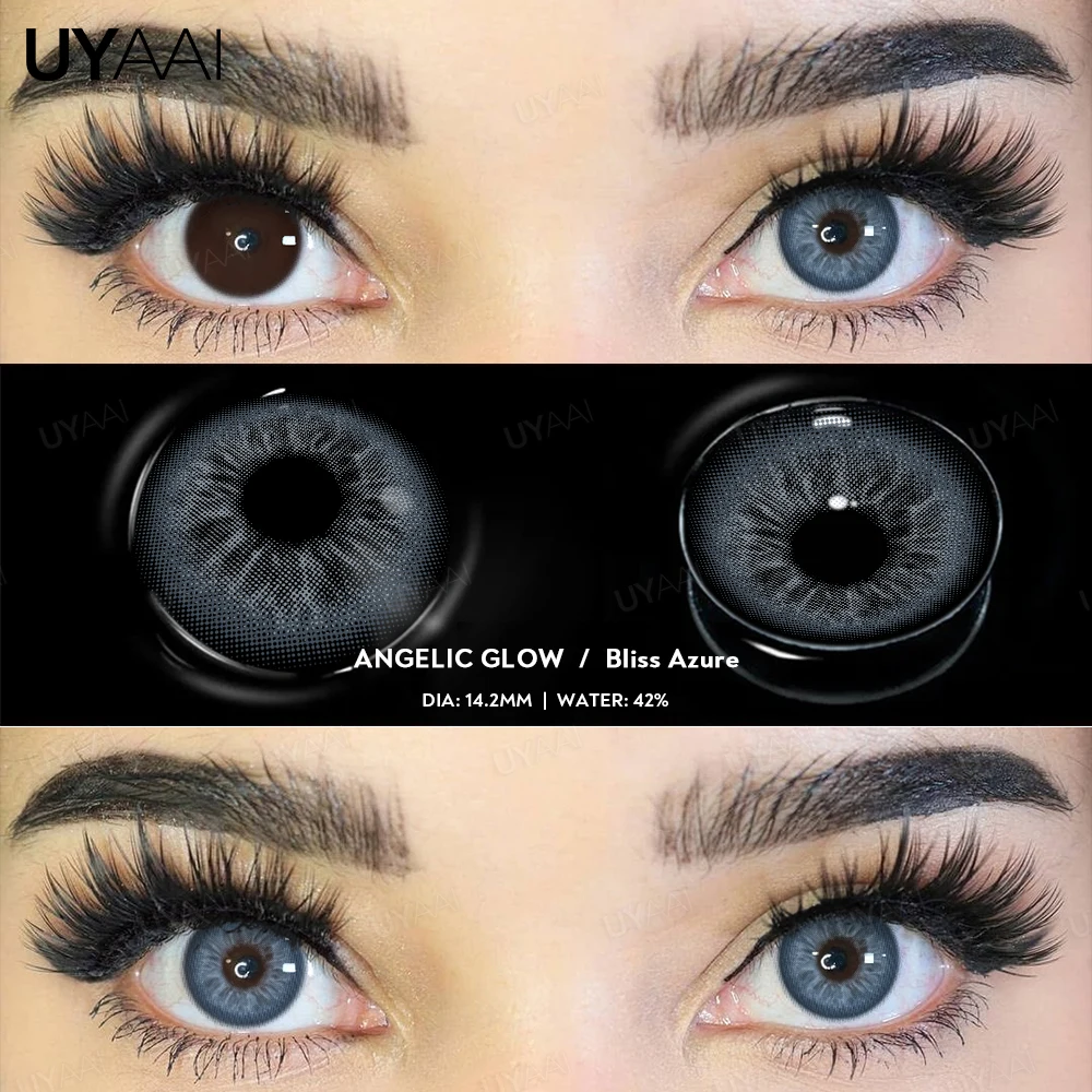2pcs Yearly Contact Lenses Colored Contacts Beautiful Pupil Natural Contact Lenses for Eyes Color Yearly Cosmetic Contact Lens