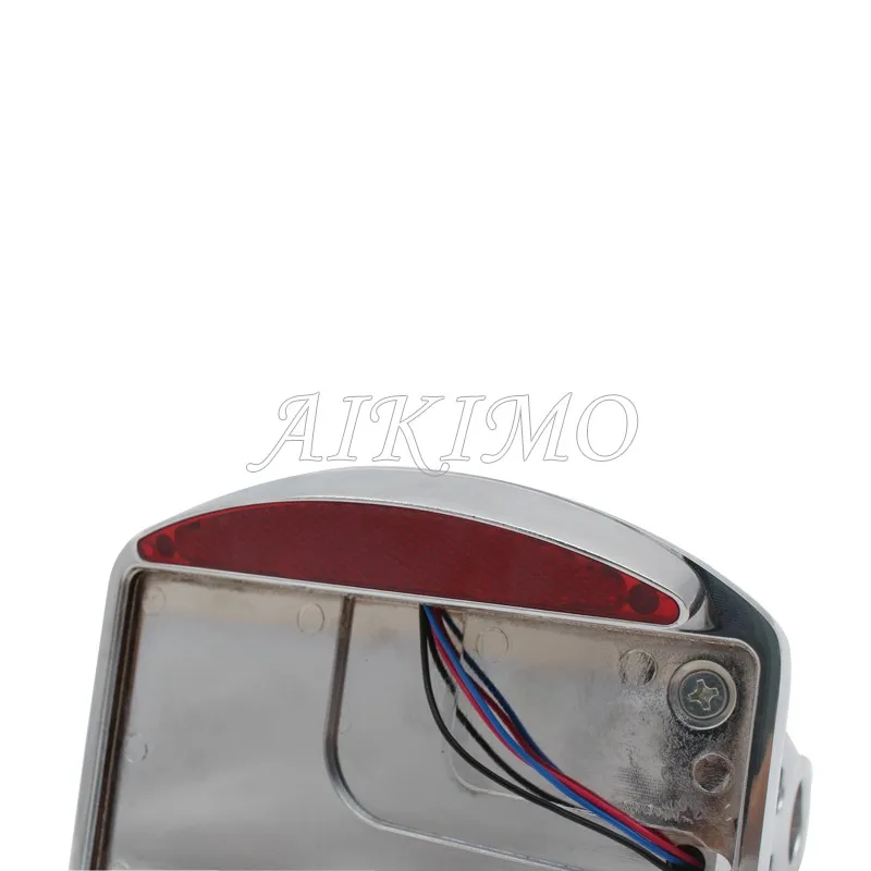 Motorcycle License Plate LED Tail Light Horizontal Side Mount Bracket Holder For Harley Bobber Chopper Custom Touring Universal