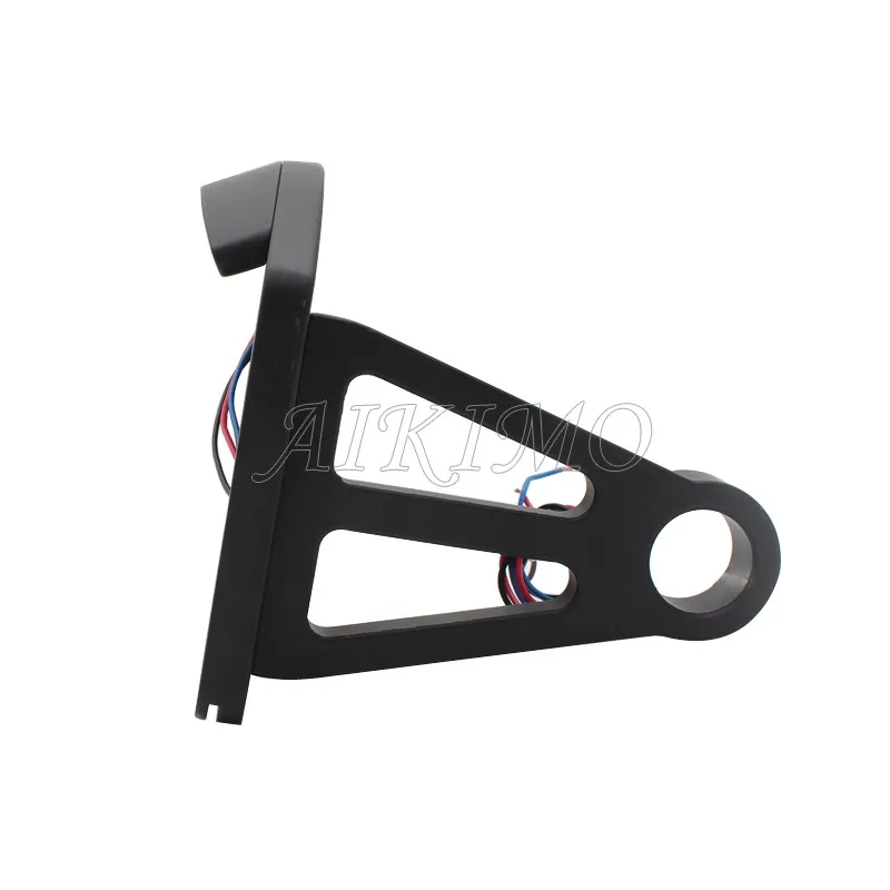 Motorcycle License Plate LED Tail Light Horizontal Side Mount Bracket Holder For Harley Bobber Chopper Custom Touring Universal