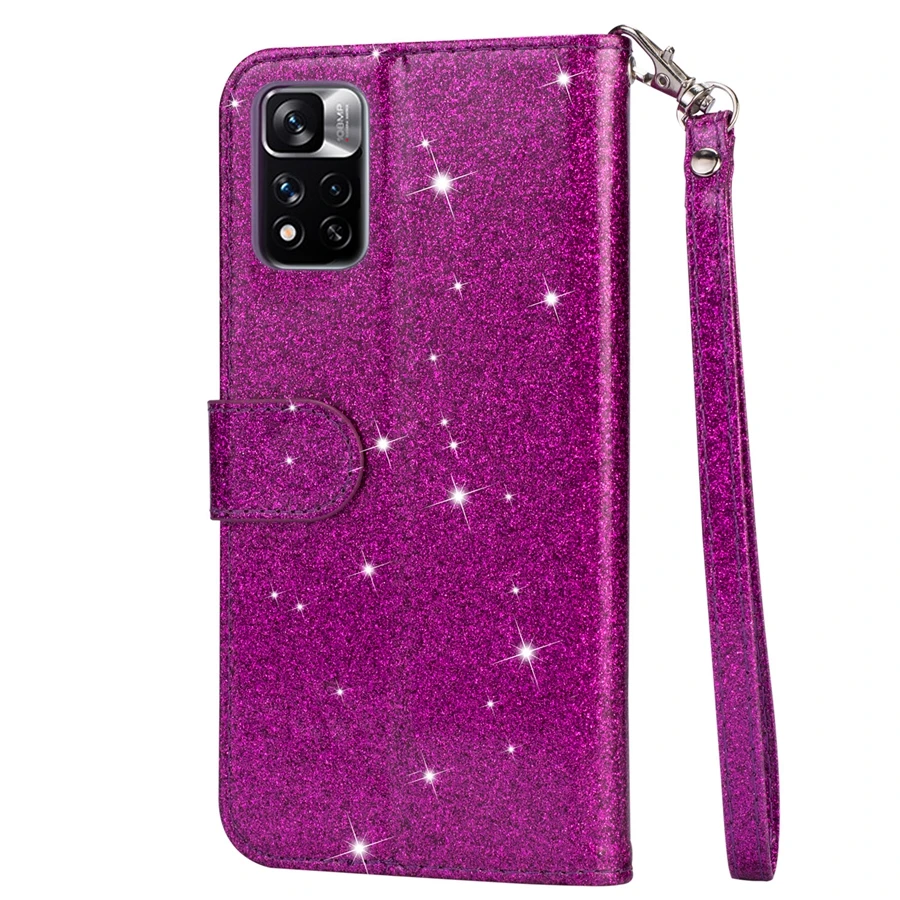 Wallet Glitter Zipper Card Slot Magnetic Flip Leather Case For Xiaomi 14T Redmi 15C 14C 13C 12C Note 14 Pro+ 14S 13 12 11 10 Pro