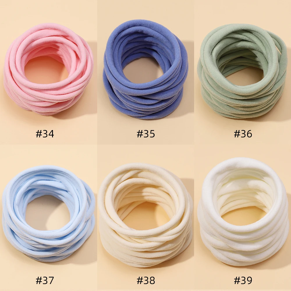 100Pcs/Lot Baby Girl DIY Stretchy Skinny Nylon Girl Elastic Supper Soft Headband Baby Accessories Infant Headwear Baby Items