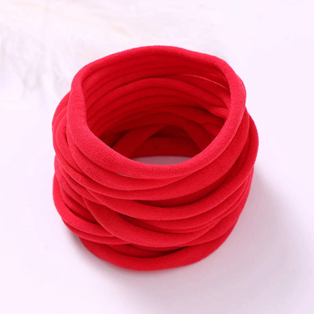 100Pcs/Lot Baby Girl DIY Stretchy Skinny Nylon Girl Elastic Supper Soft Headband Baby Accessories Infant Headwear Baby Items