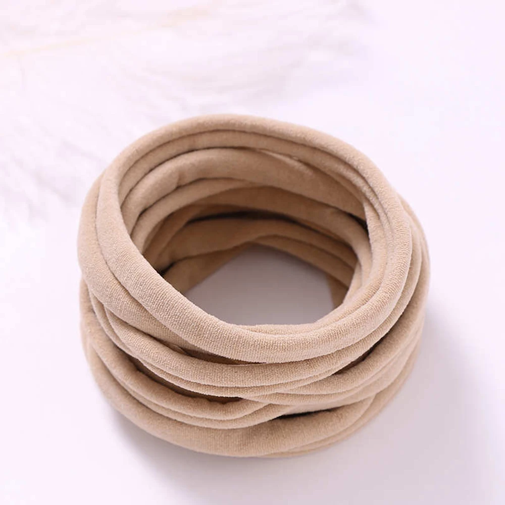 100Pcs/Lot Baby Girl DIY Stretchy Skinny Nylon Girl Elastic Supper Soft Headband Baby Accessories Infant Headwear Baby Items