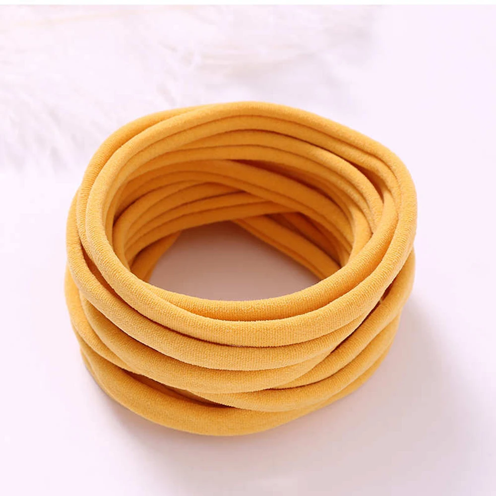 100Pcs/Lot Baby Girl DIY Stretchy Skinny Nylon Girl Elastic Supper Soft Headband Baby Accessories Infant Headwear Baby Items