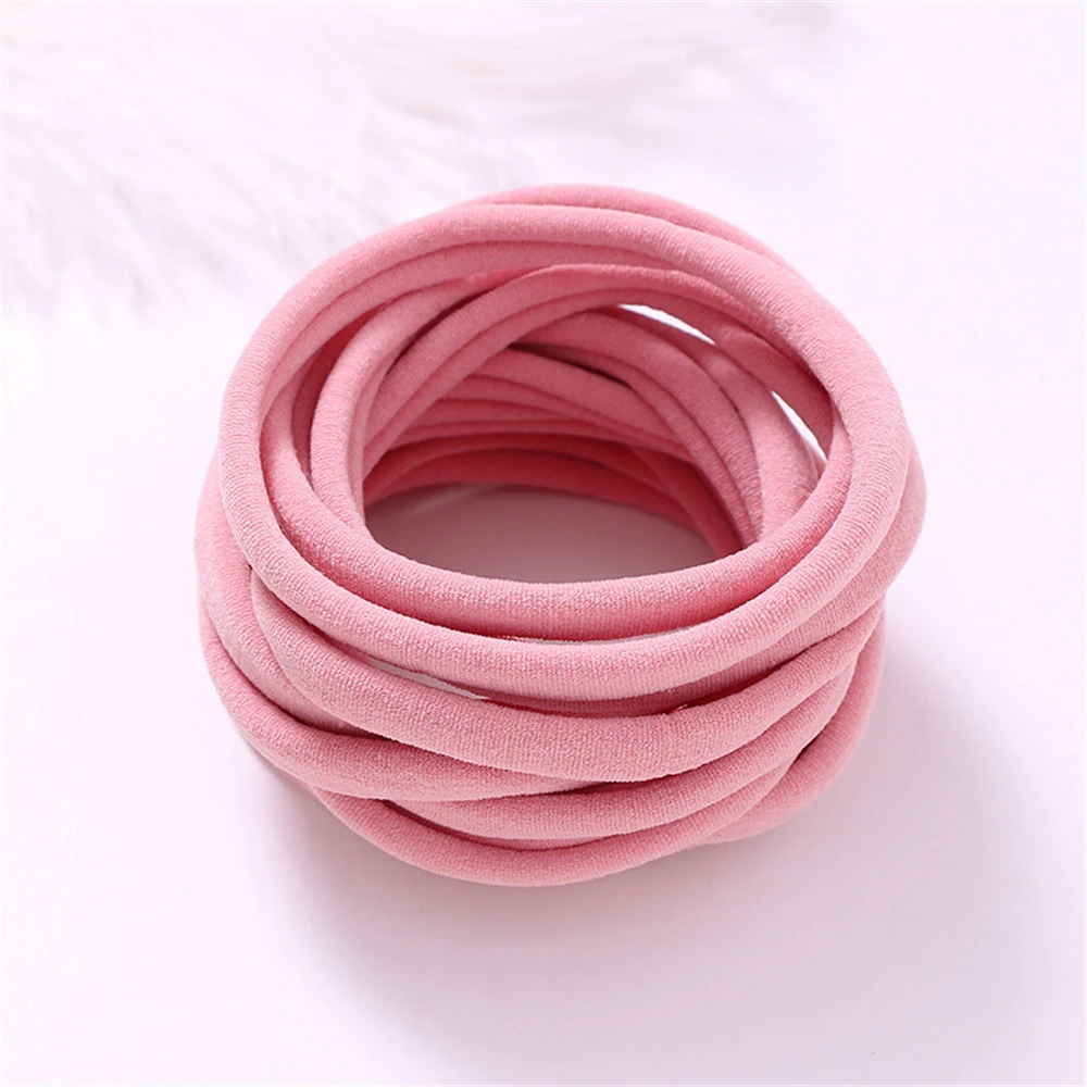 100Pcs/Lot Baby Girl DIY Stretchy Skinny Nylon Girl Elastic Supper Soft Headband Baby Accessories Infant Headwear Baby Items