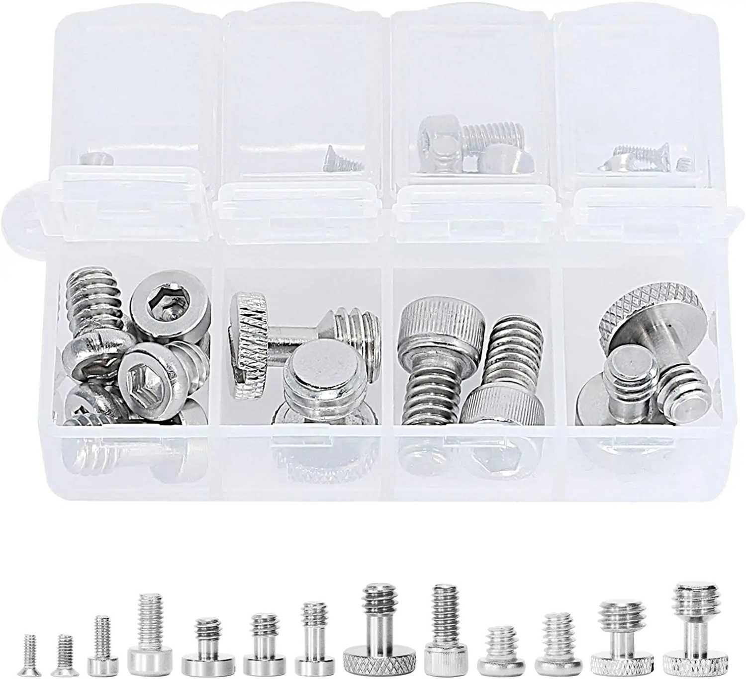SmallRig Full Kit of 26 Screw Set Mounting Screws for Camera Cages, Handles, Plates Includes 1/4”, 3/8”, M2, M2.5, M3/M4 AAK2326