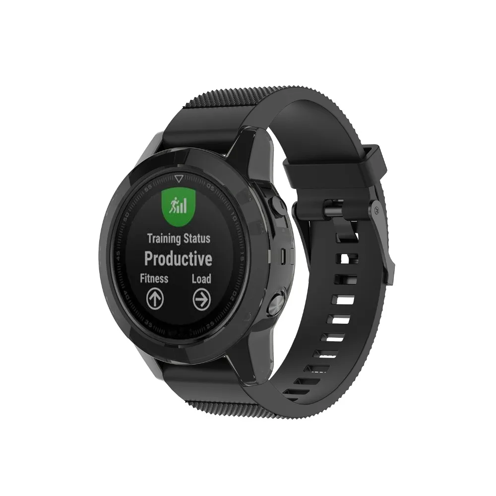Soft TPU Protector Case For Garmin Fenix 5 5S 5X Plus Clear Protective Shell Frame Bumper Cover