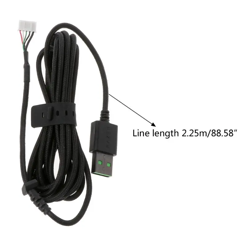 2025 New Soft Durable Mouse Line Diy Umbrella Rope Mouse Cable Mouse Wire Soft Universal For Razer DeathAdder Elite Mice