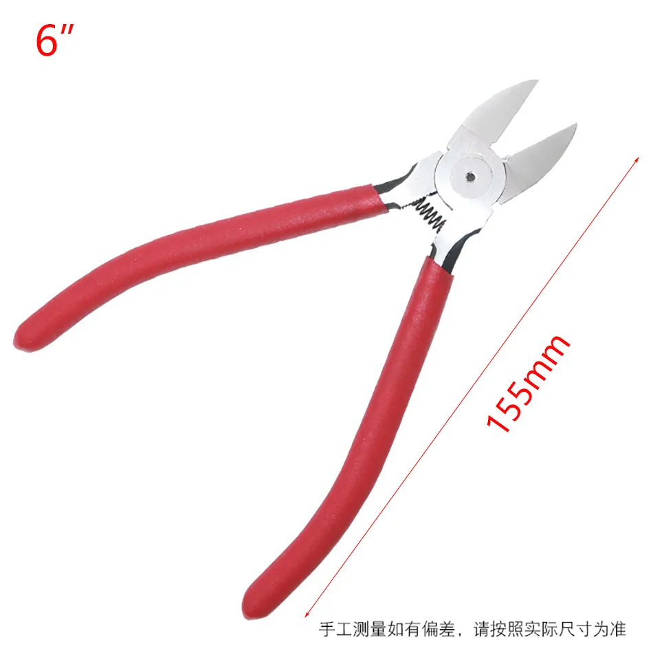High Quality 5 6 7 inch Diagonal Pliers Wire Cutting Nipper Hand Tools Cable Cutter Water Rubber Shank