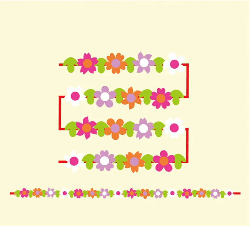 3PCS DIY Non-woven Necklace Flower DIY Handmade Wreath Garland Creative Children Toys Exquisite Safety Crafts Toy Girls Gifts