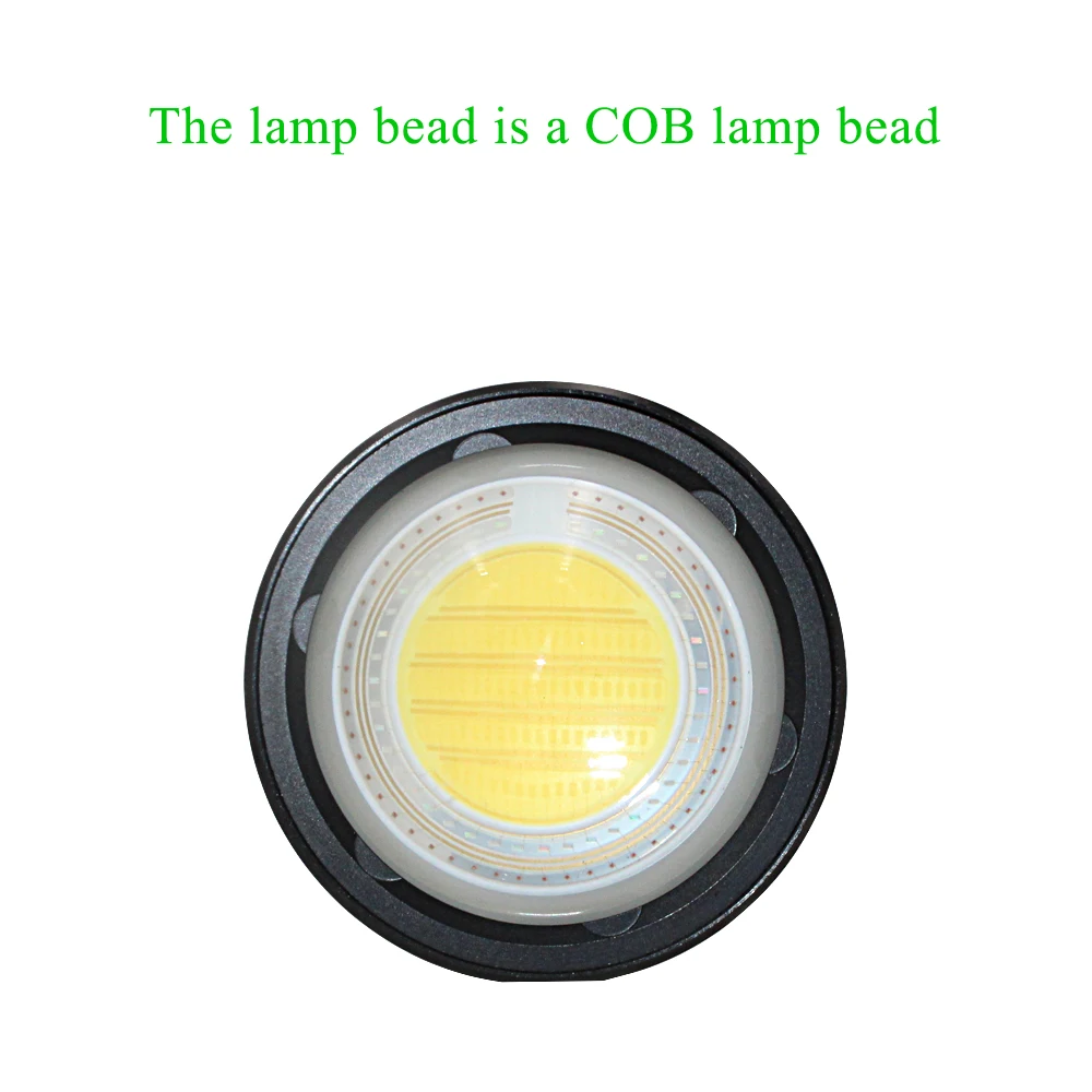 Tactical Underwater 100m LED Diving Flashlight Waterproof COB LED 10800Lumens Photography Video Fill Light Torch 4*18650 Battery