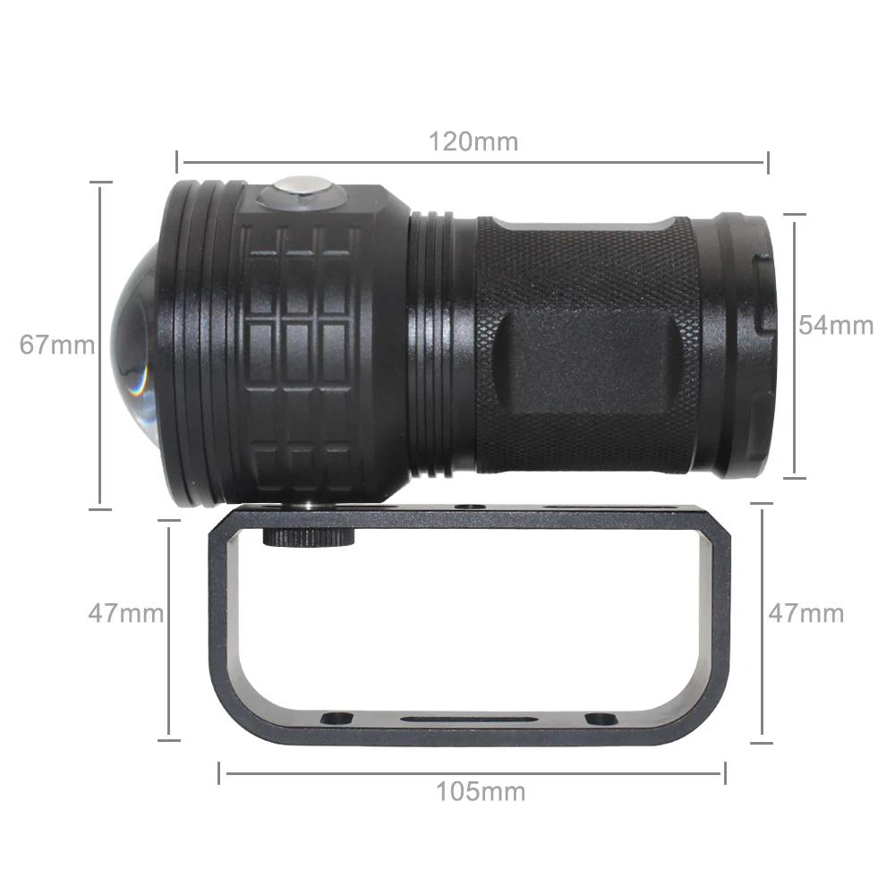 Tactical Underwater 100m LED Diving Flashlight Waterproof COB LED 10800Lumens Photography Video Fill Light Torch 4*18650 Battery