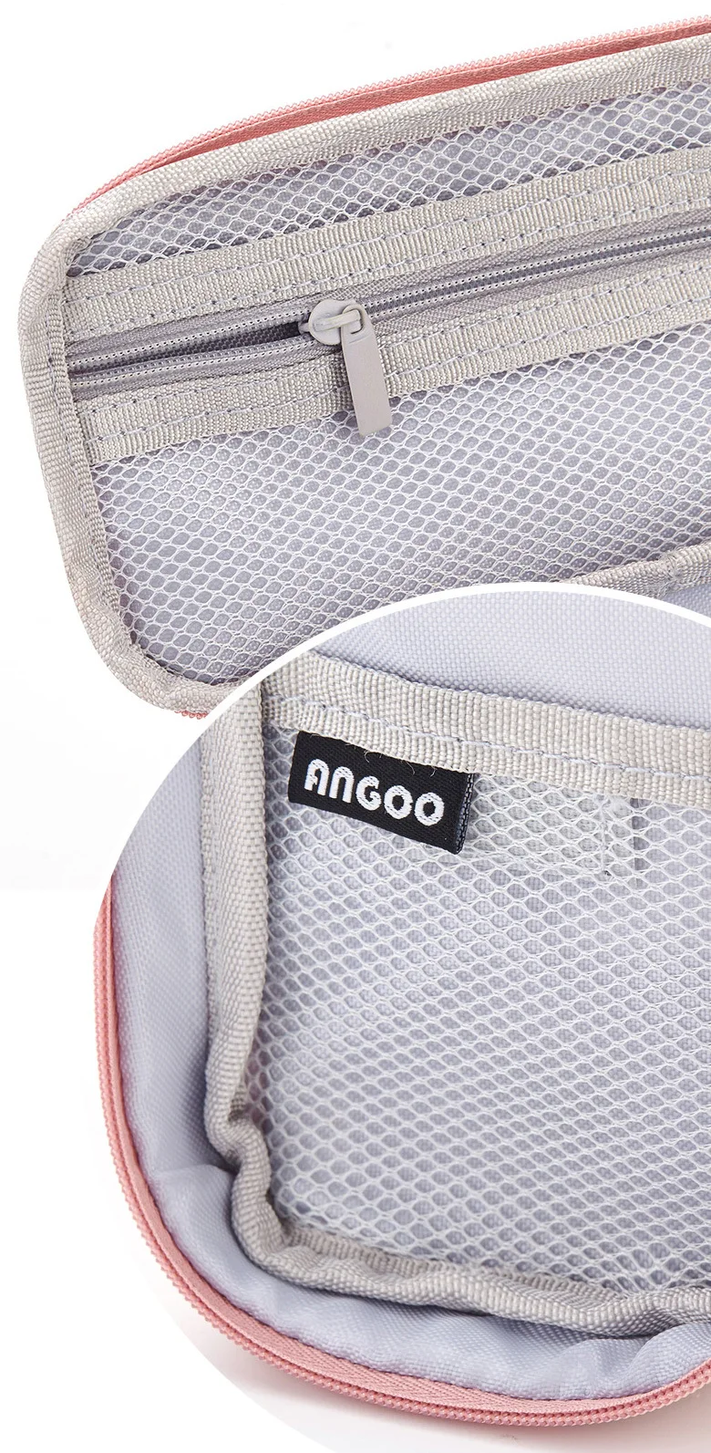 Angoo Normcore Pen Bag Pencil Case Two Layer Foldable Stand Fabric Phone Holder Storage Pouch for Stationery Office School A6171