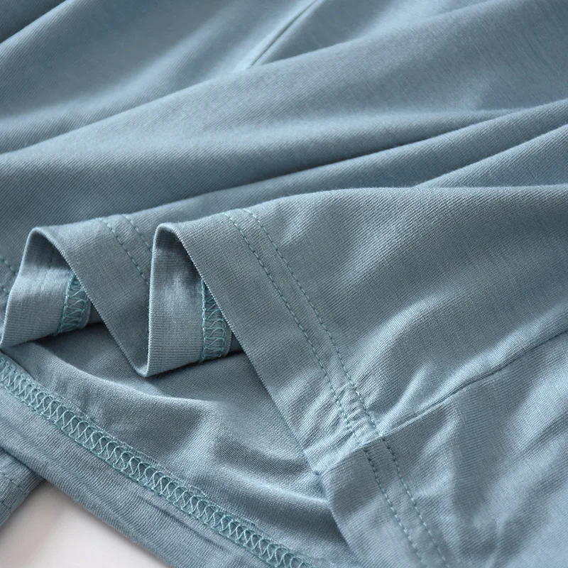 Summer Japanese Style Loose Cropped Trousers Ladies Modal Thin Shorts Solid Color Wide Leg Large Size Home Pants Womens Bottoms