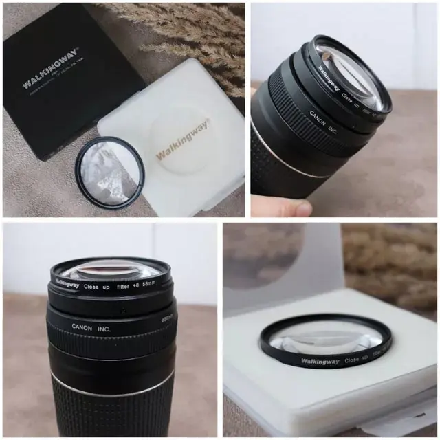 Walkingway Macro Close Up Filter DSLR Camera Lens Filter 37/40.5/49/52/55/58/62/67/72/77/82mm for Canon Sony Nikon DSLR Cameras