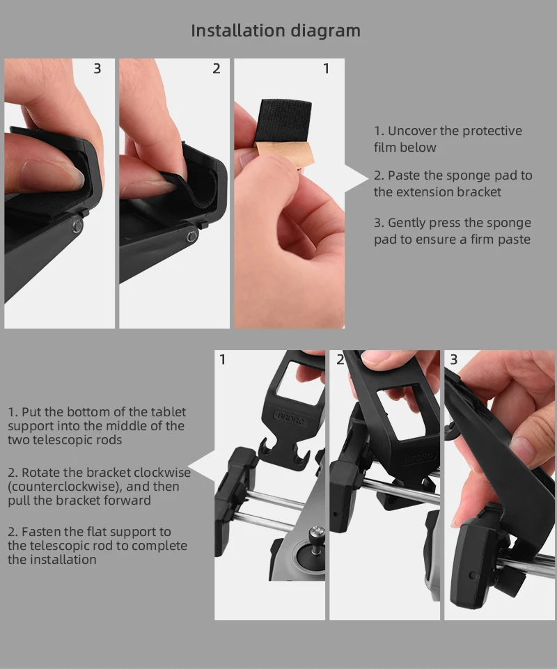 Drone Remote Control Tablet Extended Bracket Mount for DJI Flip/NEO/Air 3/MINI 4K/PRO/Mini 2/Mavic 3 RC N2 N3 Tablet Clip Holder