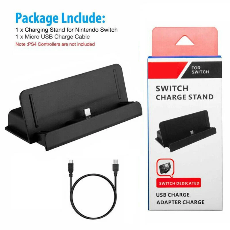 USB Type-C Charging Stand Charger for Nintendo Switch Console Dock Holder for NS Switch Lite Mini Dock Station Charger Stand
