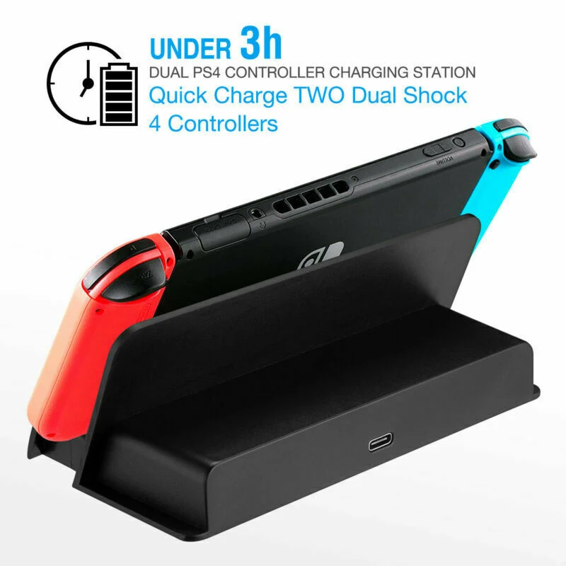 USB Type-C Charging Stand Charger for Nintendo Switch Console Dock Holder for NS Switch Lite Mini Dock Station Charger Stand