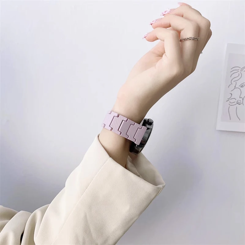 Carbon Fiber Band For Samsung Galaxy 4/5/6/Classic 46mm/Active 2 40mm 44mm/Gear S3 link Bracelet Huawei Watch GT2/2e/3/Pro strap