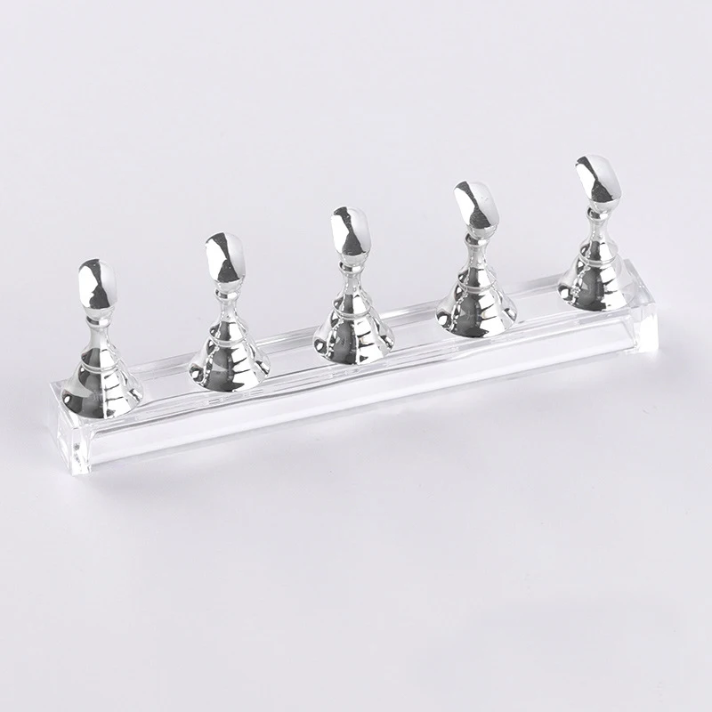 5/30pcs/Set Magnetic Nail Holder False Nail Tip Practice Stand Crystal Base Holder Nail Art Display For Art Salon DIY & Practice