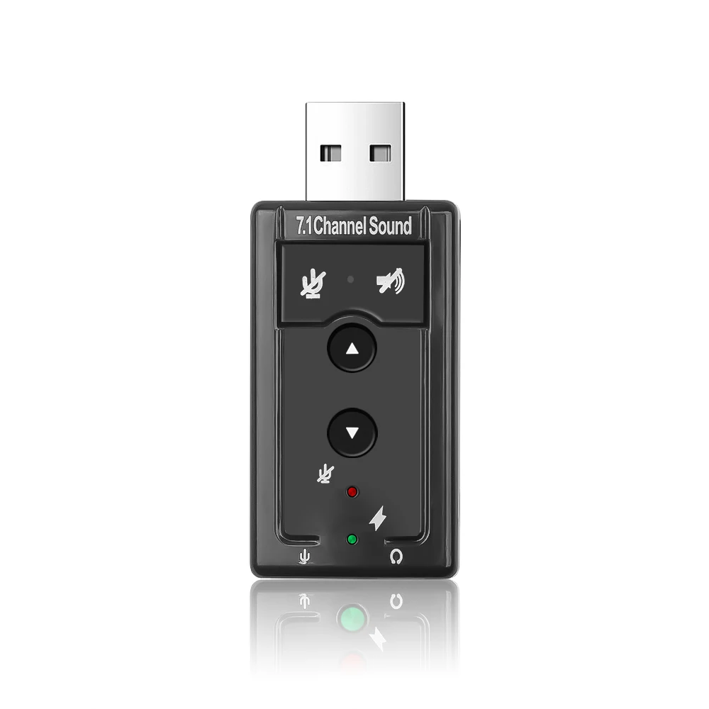 USB Sound Card External Mini Sound Card USB to 3.5mm Interface Stereo Audio Adapter for Win 7 8 Android Speaker Laptop Headset