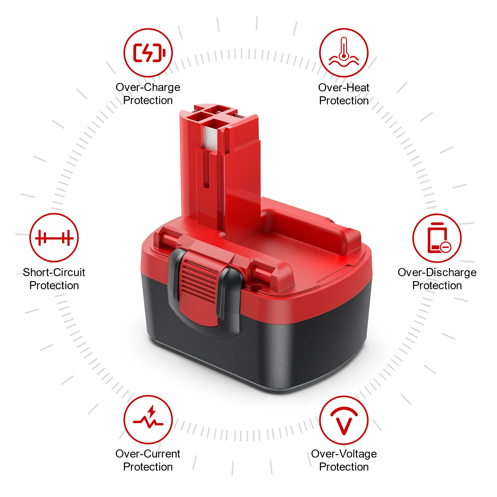For Bosch BAT038 14.4V Battery BAT040 D70745 2607335273 BAT041 BAT159 2607335465 BAT140 35614 Charge Battery Power Tool