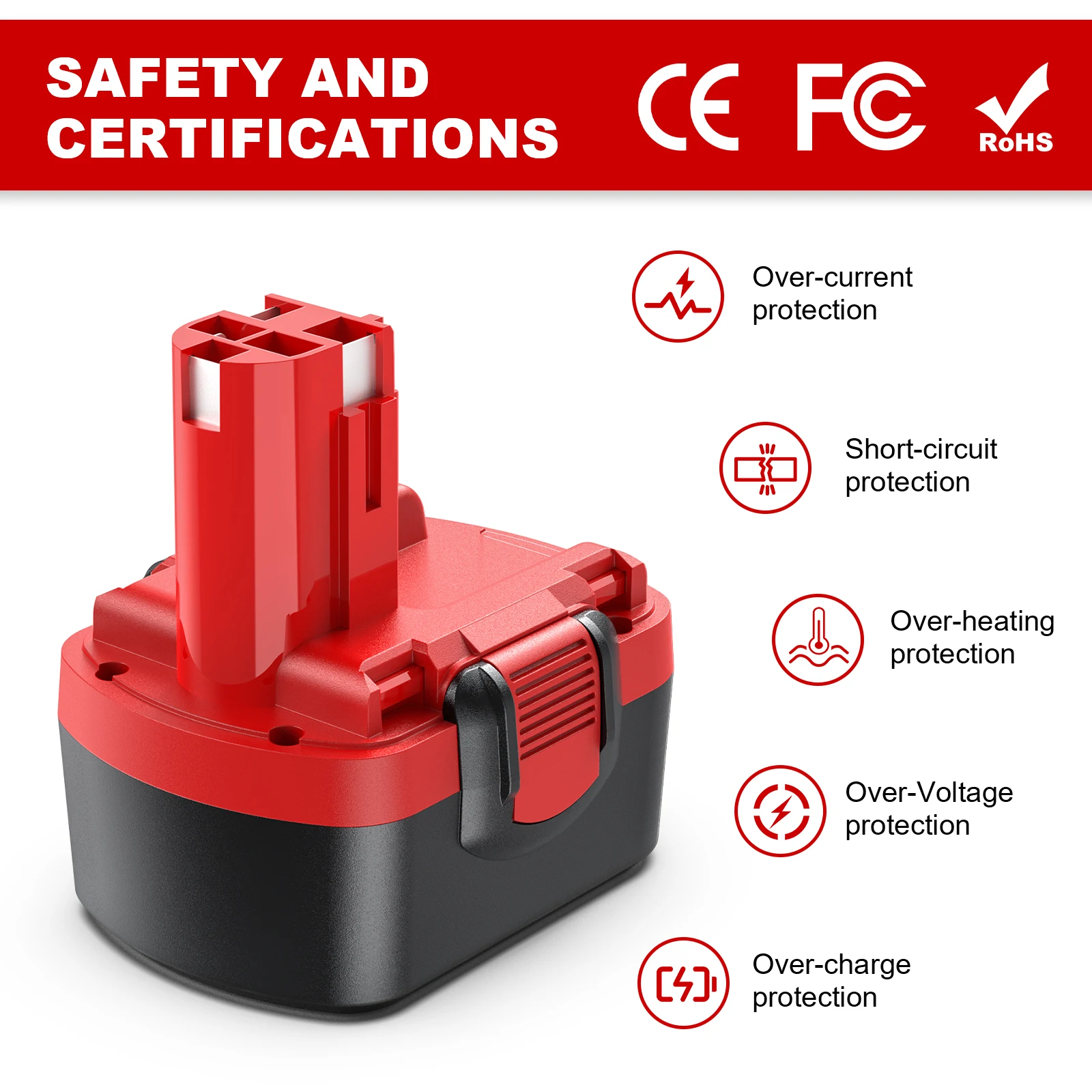 For Bosch BAT038 14.4V Battery BAT040 D70745 2607335273 BAT041 BAT159 2607335465 BAT140 35614 Charge Battery Power Tool