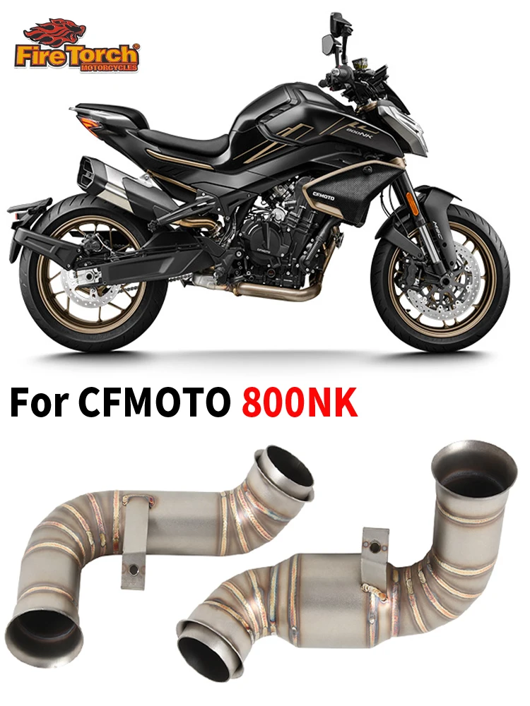 Slip On For CF MOTO 800NK 800 NK Motorcycle Exhaust Escape Moto Systems Stainless Steel Mid Link Pipe Connect Original Muffler