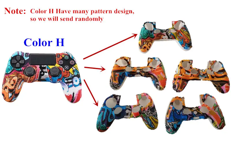 Anti-Slip Soft Silicone Gel Rubber Skin Cover For SONY Playstation 4 PS4 Controller Protective Case For PS4 Pro Slim Gamepad