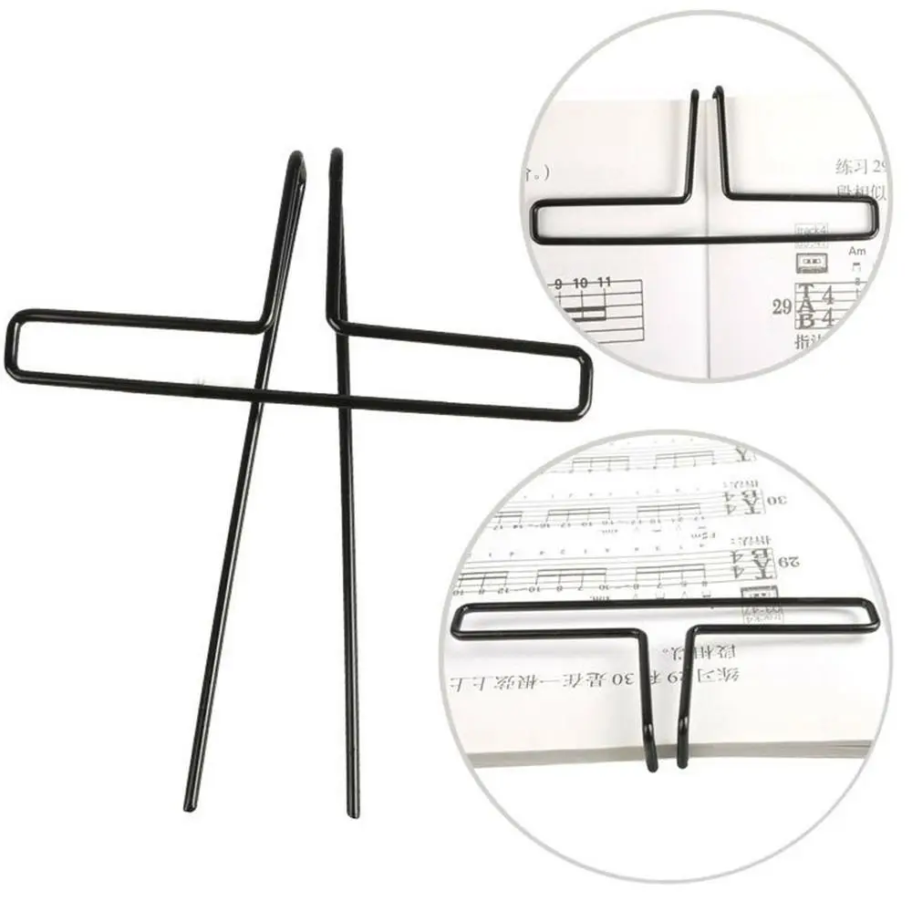 2Pcs Pianos Stands Song Book Clips Page Holder Music Note Clips For Speech Draft Cooking Recipe Magazines Newspapers Music Book