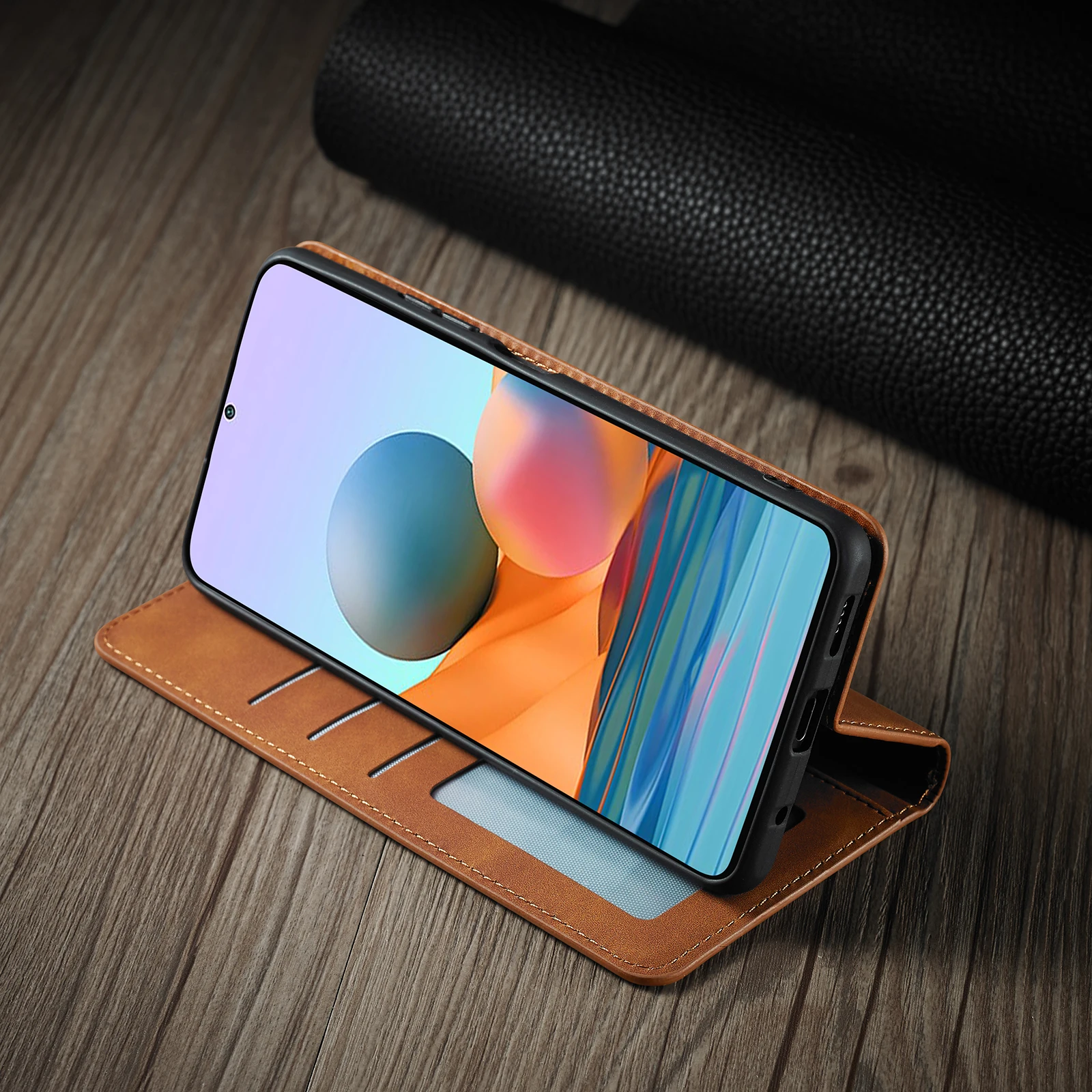 Leather Flip Phone Case For Xiaomi Redmi Note 14 13 Pro + 12S 11S 10S 9S 12 11 10 9 8 7 Pro Plus 5G 12C 13C Card Wallet Cover