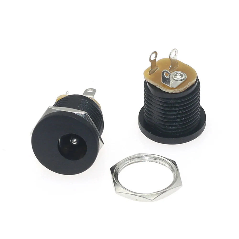 10Pcs 9V 12V DIY Guitar Effects Pedal Power DC Connectors Socket Plug Jack 2.1mm DC-022 Female Socket Jack Connector Instrument