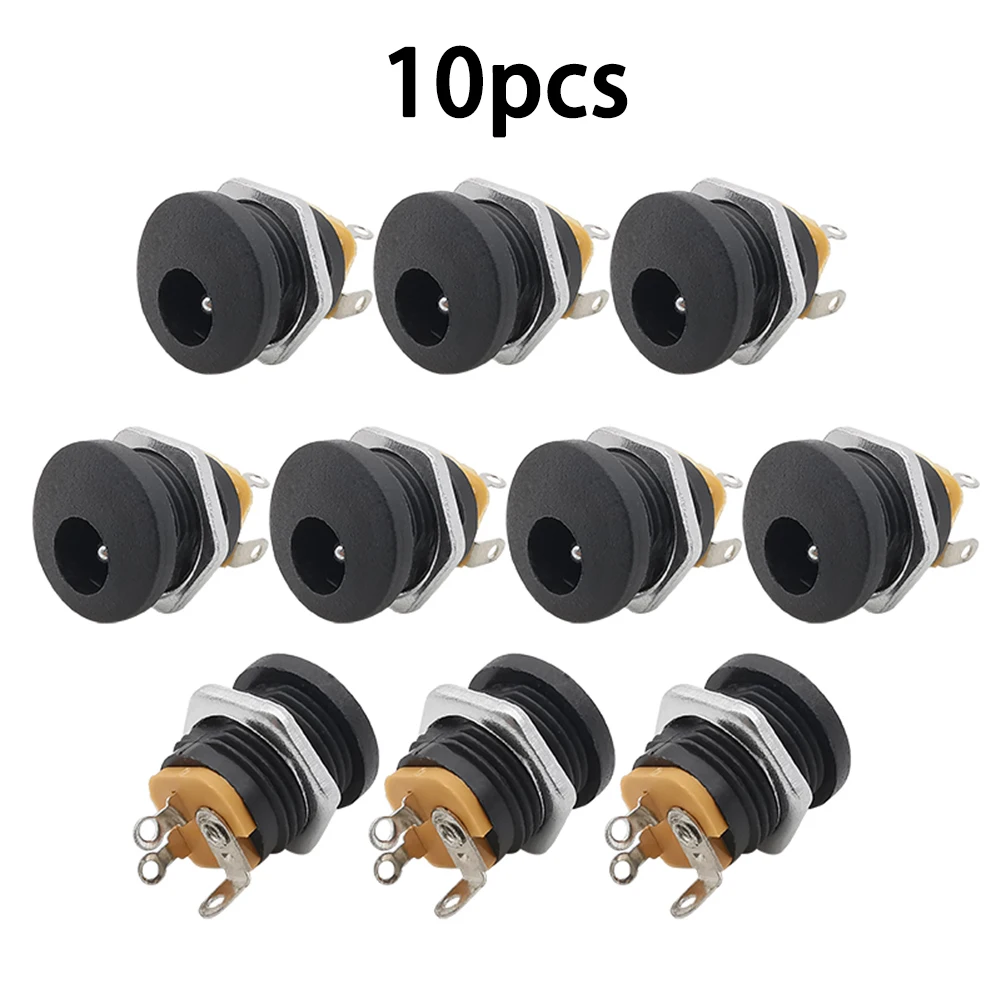 10Pcs 9V 12V DIY Guitar Effects Pedal Power DC Connectors Socket Plug Jack 2.1mm DC-022 Female Socket Jack Connector Instrument