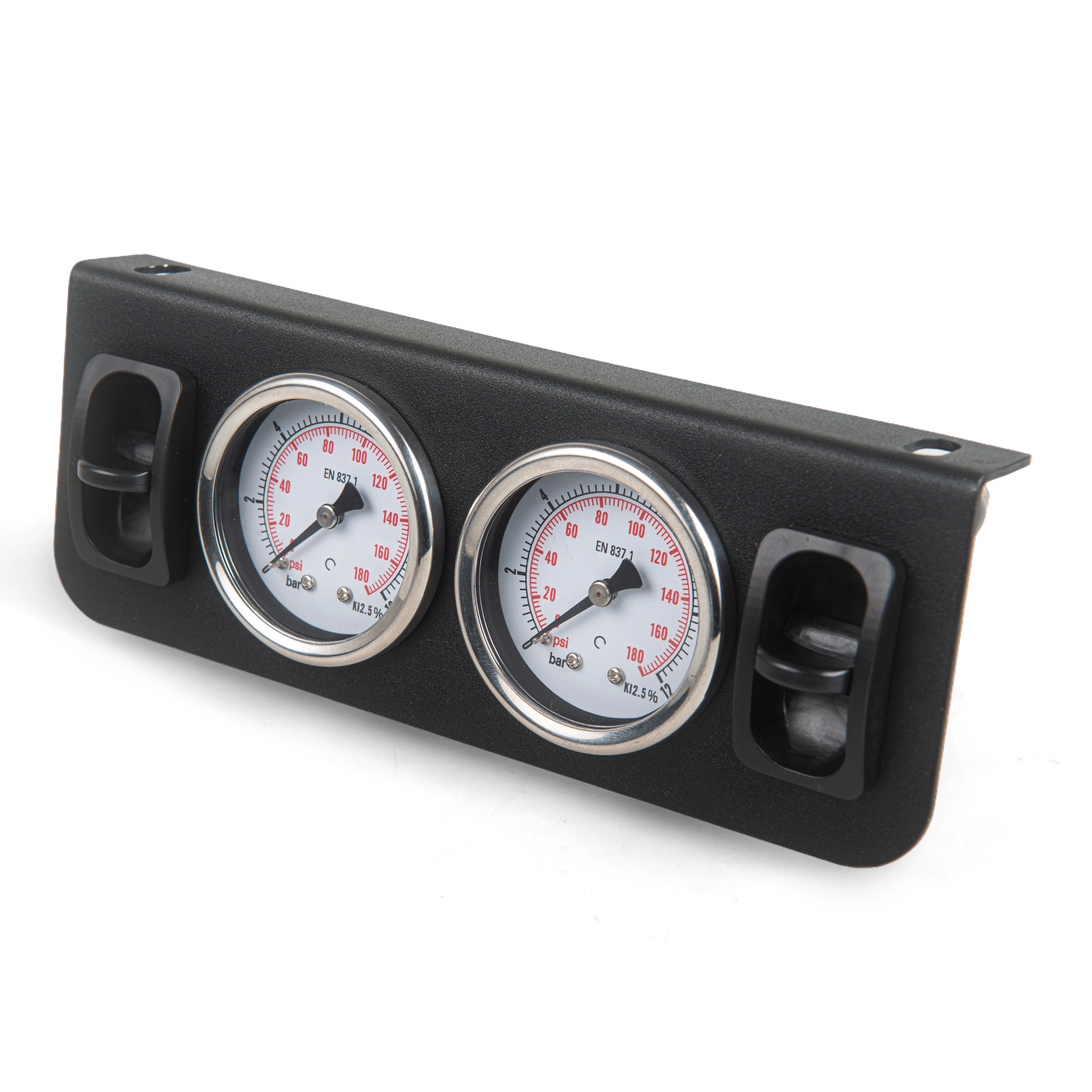 Dual Manual Paddle Valve Air Pump Switch Panel For Truck Car Seats Control Air Flow 0-180PSI Gauge