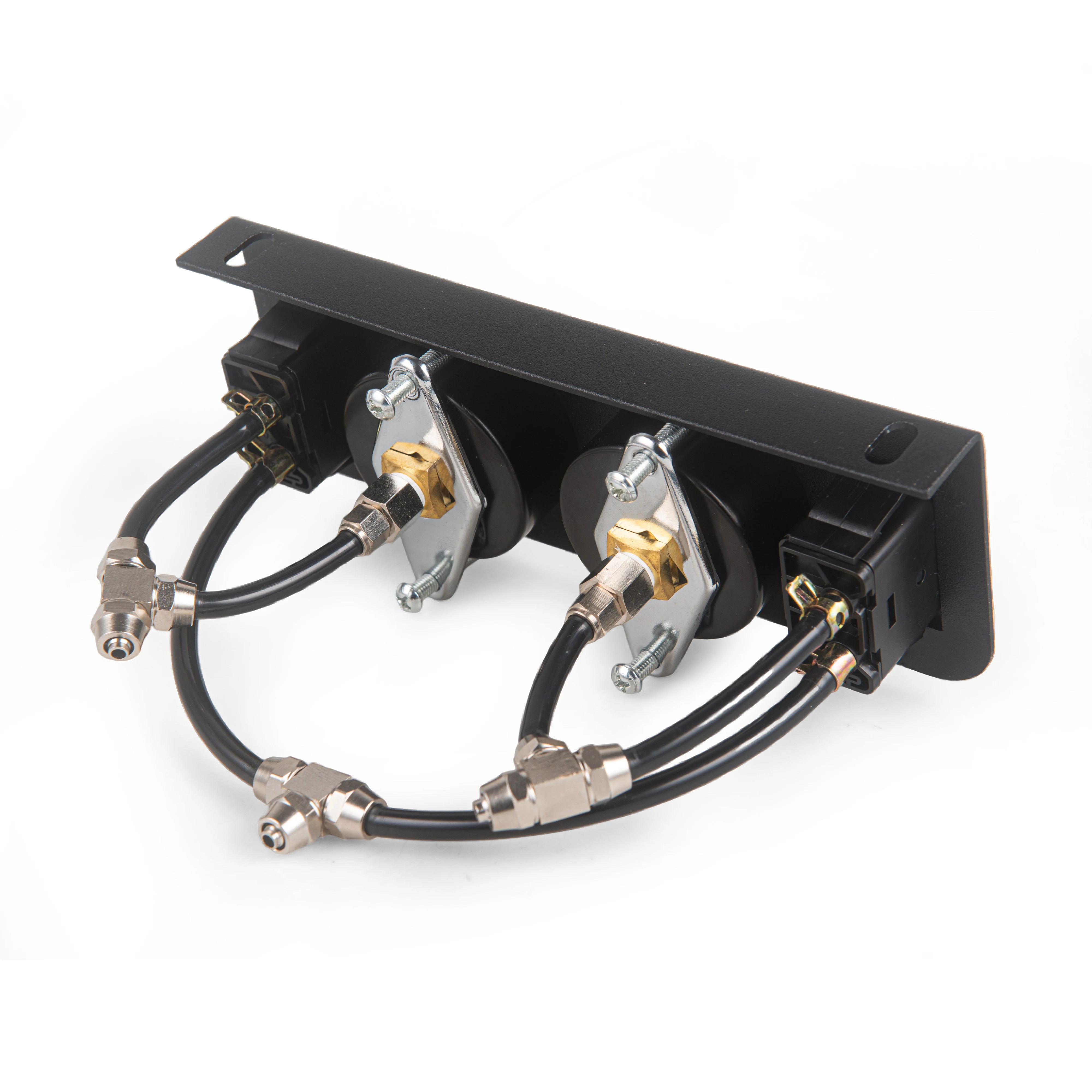 Dual Manual Paddle Valve Air Pump Switch Panel For Truck Car Seats Control Air Flow 0-180PSI Gauge