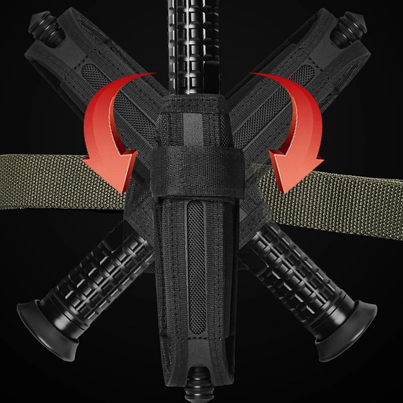 New Tactical Nylon Baton Holster Hunting 360 Degree Rotating Baton Pouch Bag Airsoft Magazine Organizer Pouch