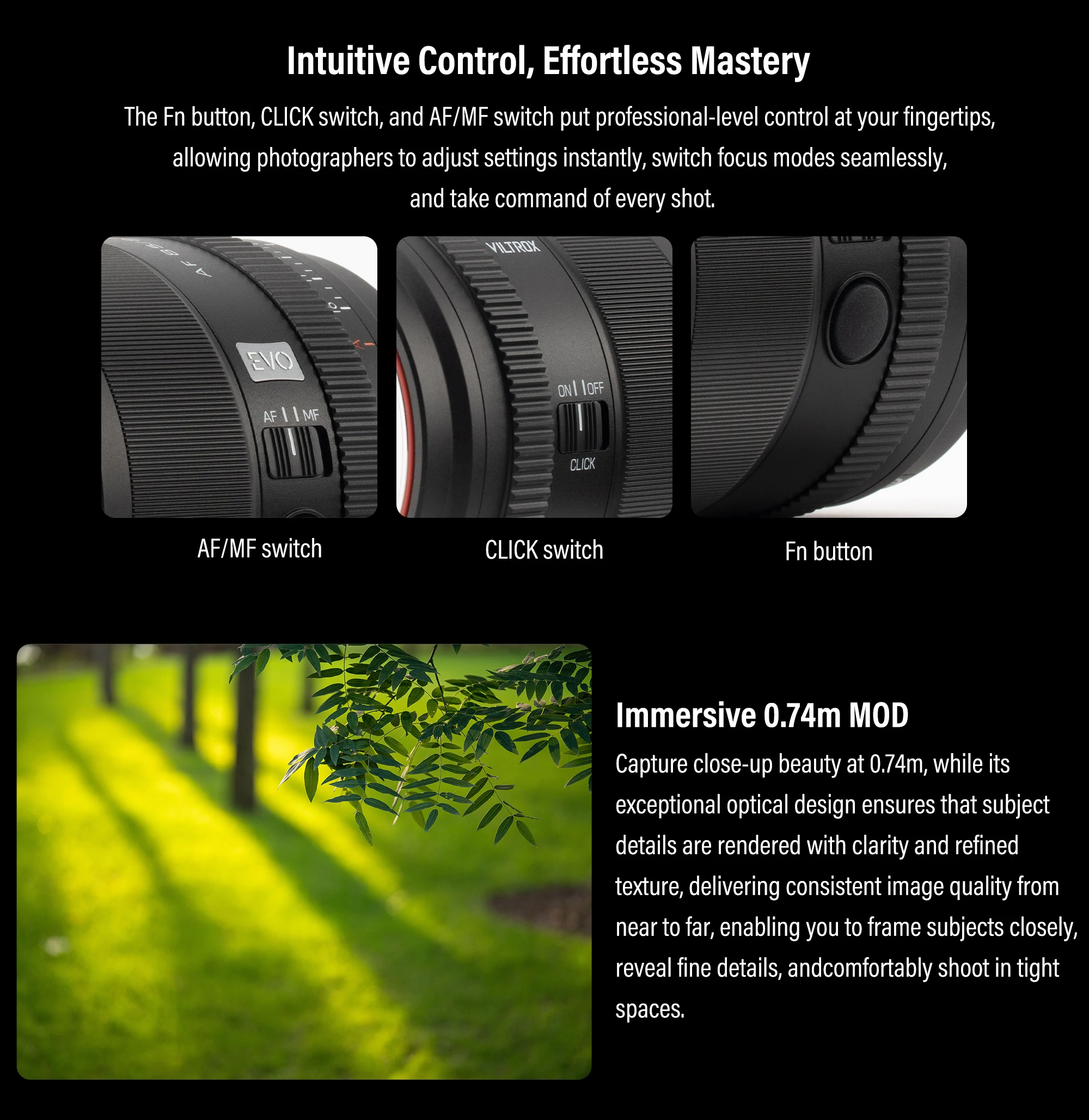 Viltrox 35mm 55mm f1.8 85mm F2.0 EVO Full Frame Auto Focus Portrait Camera Lens for Sony E Nikon Z Mount A7CII ZV-E10 Z5 Z6