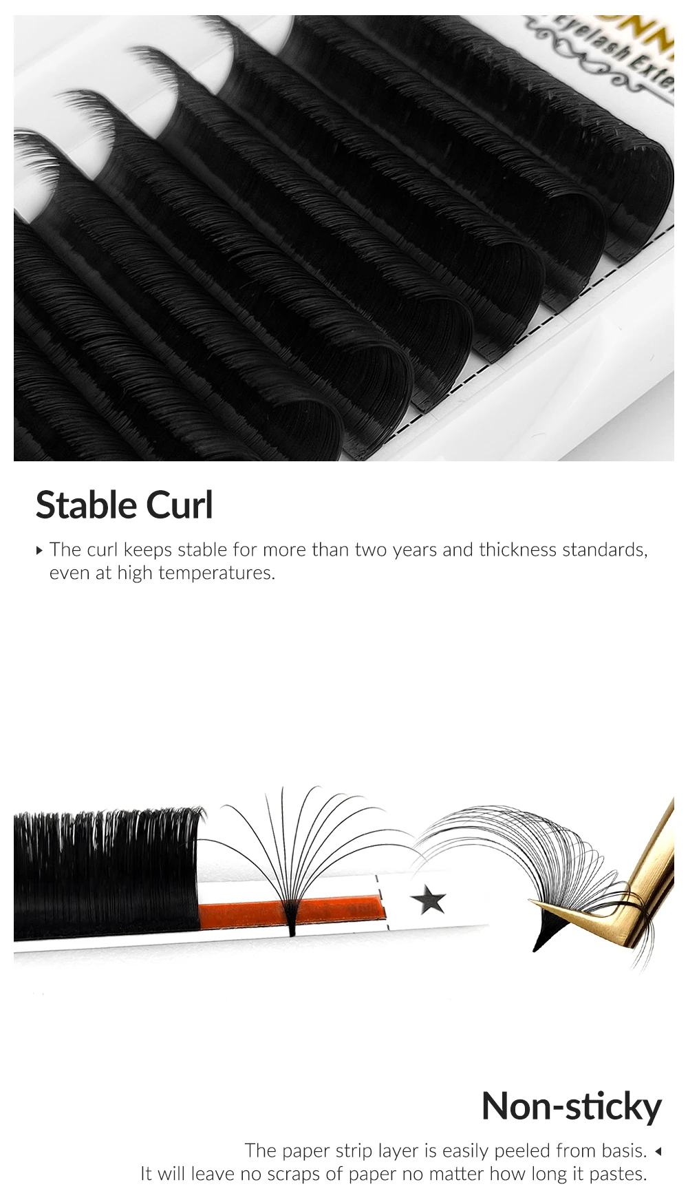 Abonnie 0.03-0.10mm Matte Dark Black Easy Fan Lashes Volume Extension Mega Eyelashes Blooming Fans Eyelash Extension Cilios