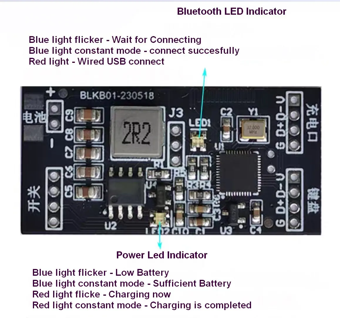 2.4G And Bluetooth 5.3 Wireless Converter USB Wired Keyboard To Bluetooth Wireless Adaptor Adapter DIY