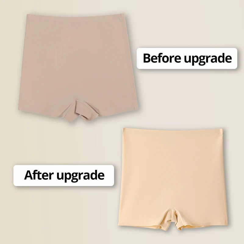 Flarixa Safety Pants High Waist Women's Shorts Under The Skirt Ice Silk Seamless Panties Breathable Boxer Briefs Cycling Shorts