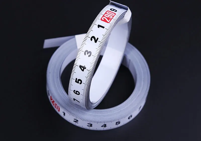 1-3m Stainless Steel Miter Track Tape 13mm Measure Self Adhesive Metric Scale Ruler Rust-Proof Durable Wear-Resistan Ruler