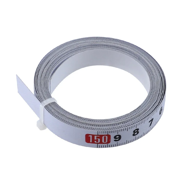 1-3m Stainless Steel Miter Track Tape 13mm Measure Self Adhesive Metric Scale Ruler Rust-Proof Durable Wear-Resistan Ruler