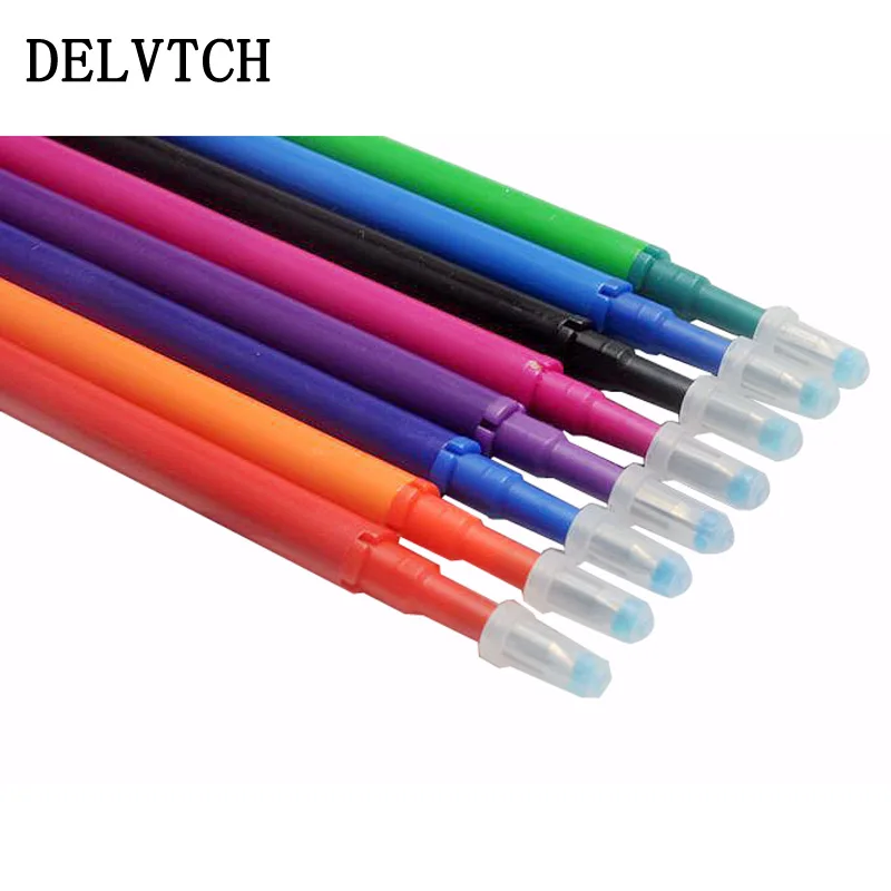 0.7mm 0.5mm Bullet Tip Erasable Gel Pen Set Refill Rods Blue Black Color Ink Cartridge Office School Writing Drawing Stationery