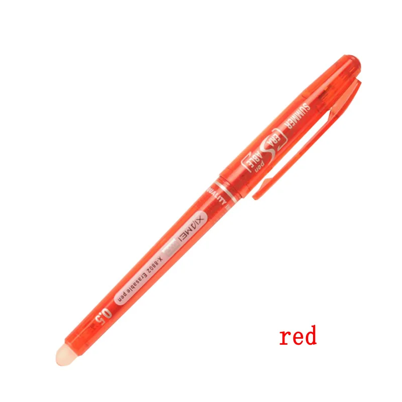 0.7mm 0.5mm Bullet Tip Erasable Gel Pen Set Refill Rods Blue Black Color Ink Cartridge Office School Writing Drawing Stationery