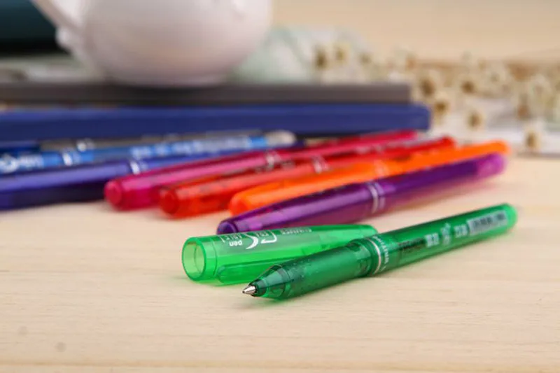 0.7mm 0.5mm Bullet Tip Erasable Gel Pen Set Refill Rods Blue Black Color Ink Cartridge Office School Writing Drawing Stationery