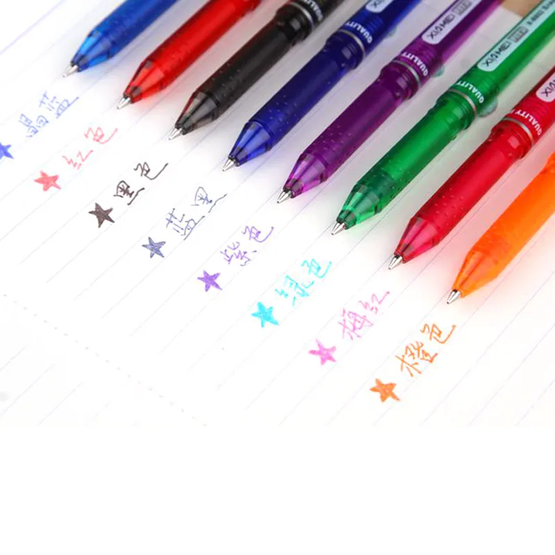 0.7mm 0.5mm Bullet Tip Erasable Gel Pen Set Refill Rods Blue Black Color Ink Cartridge Office School Writing Drawing Stationery