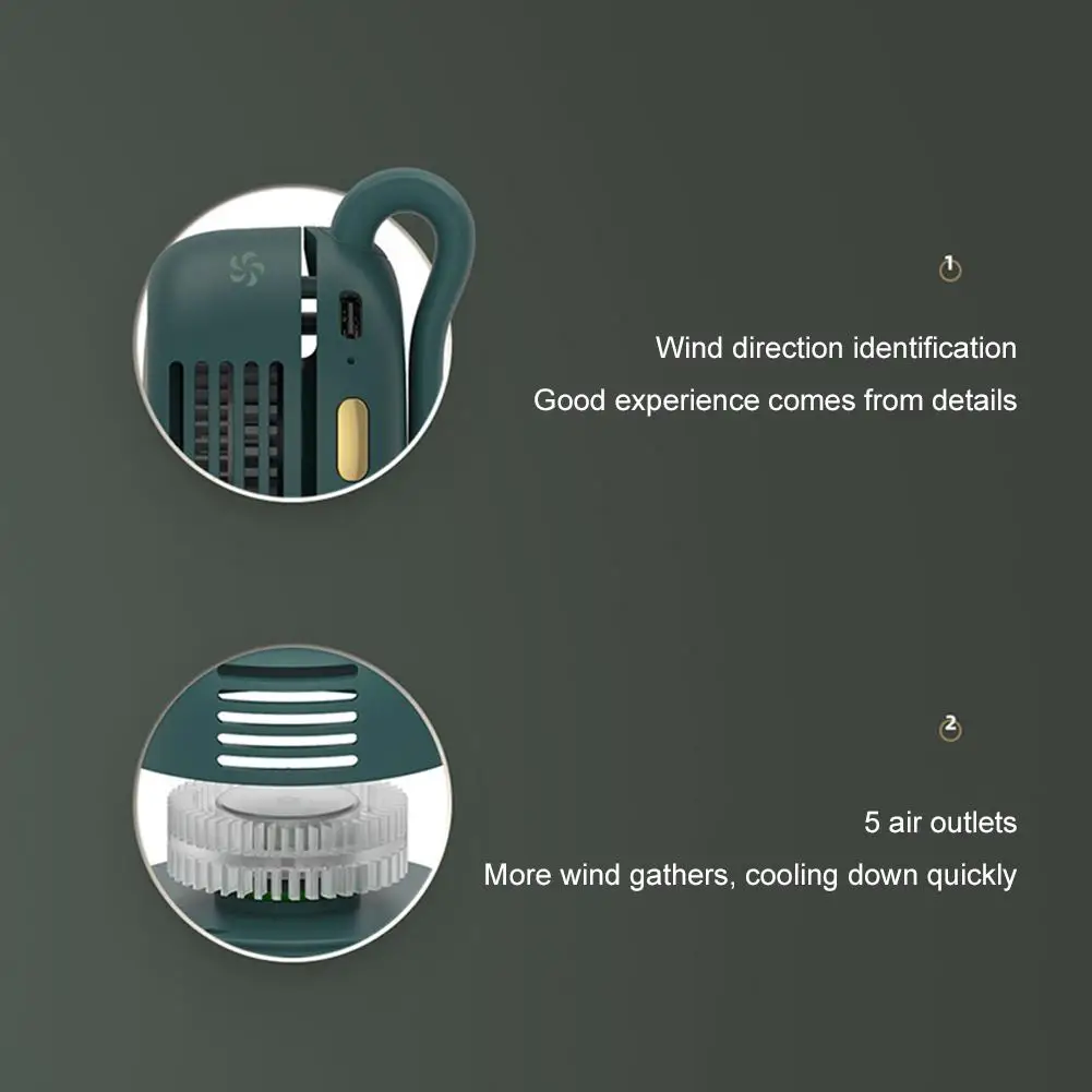 Portable Silent Mini Bladeless Electric Fan,Small fan Clip on Shirt Waist Mini Bladeless Fan Adjustable 3-Speed For Outdoor NEW