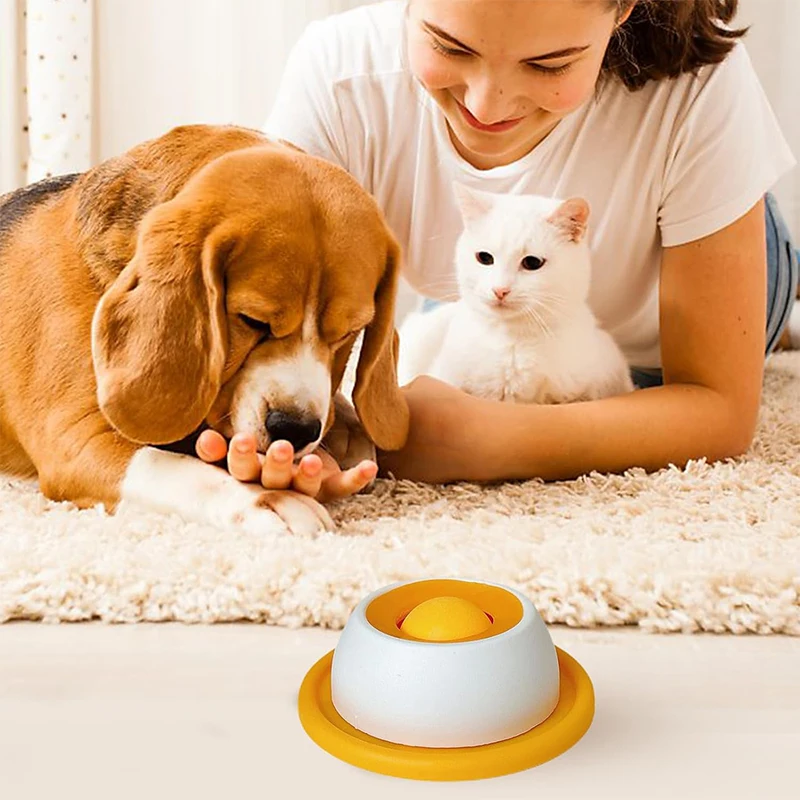 Dog/Cat Licking Bowl, Pet Licking Toy Slow Food Bowl, Non-Slip Licking Bowl, Educational Toy, Makes Dogs/Cats Love Licking.