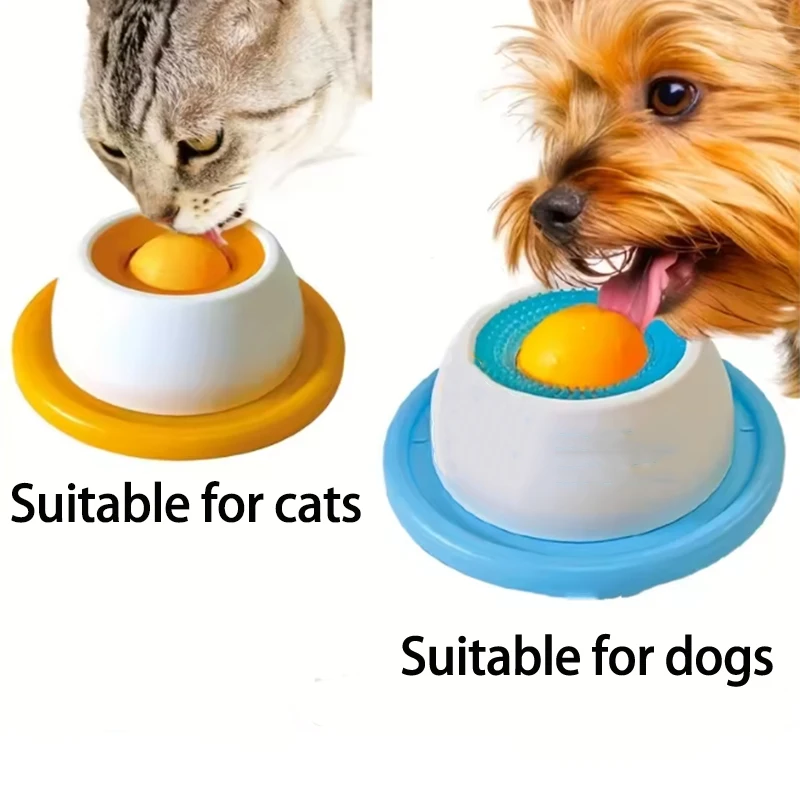 Dog/Cat Licking Bowl, Pet Licking Toy Slow Food Bowl, Non-Slip Licking Bowl, Educational Toy, Makes Dogs/Cats Love Licking.