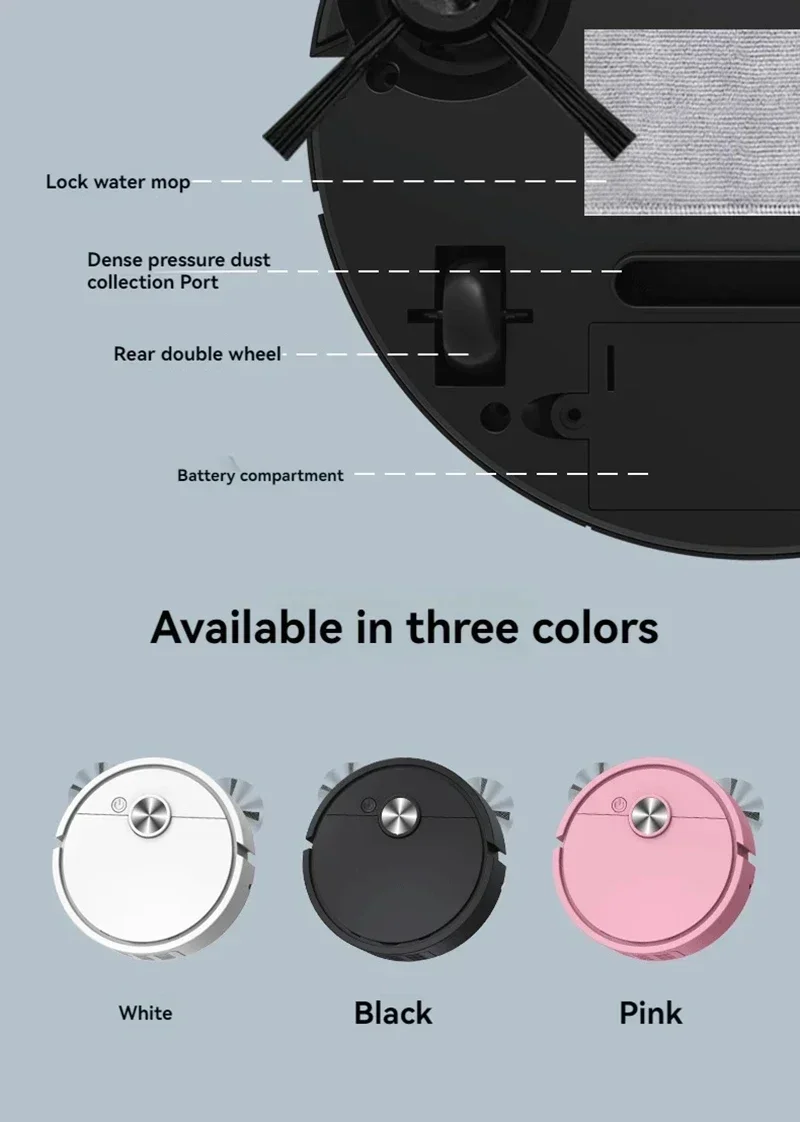 2026 Model Sweeping Robot Automatic Home Mini Cleaning Machine USB Charging Smart Sweep Mop 5-In-1 Vacuum Cleaner New